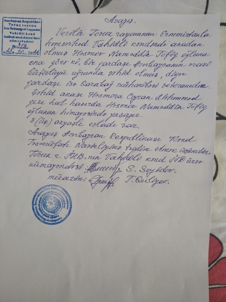 Şəhid anası bu dəfə Milli Məclisin deputatlarına üz tutdu
