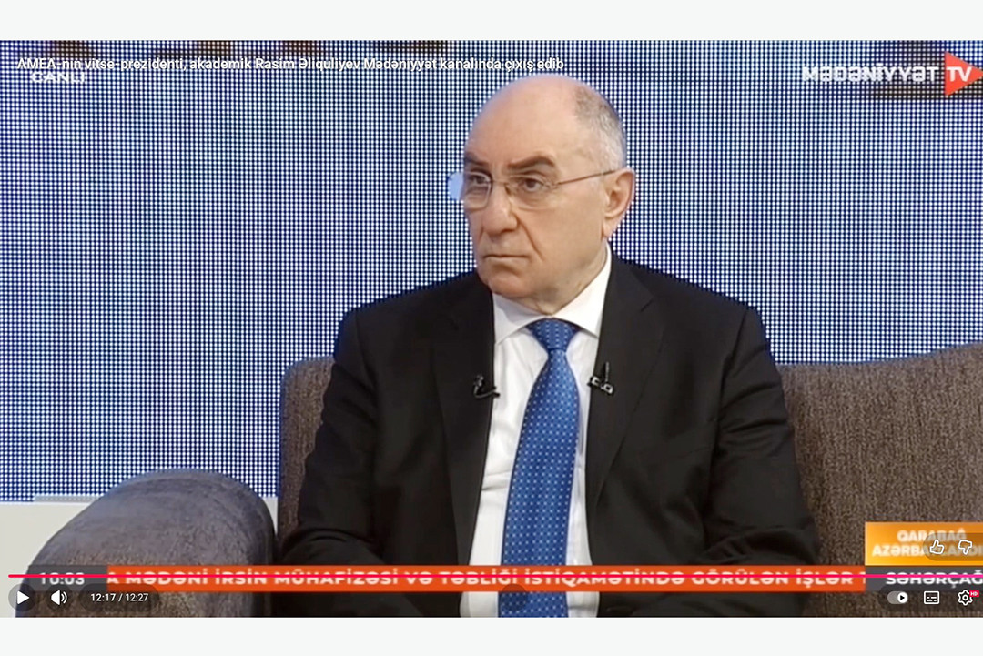 Akademik Rasim Əliquliyev Mədəniyyət kanalının “Səhərçağı” verilişinin qonağı olub