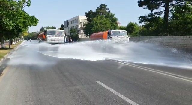 Nizami rayonunda dezinfeksiya işləri bu şəkildə həyata keçirildi-