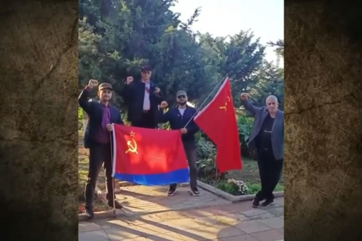SSRİ bayrağı ilə yürüşə cəhd göstərən şəxslərin məhkəməsi başlayıb