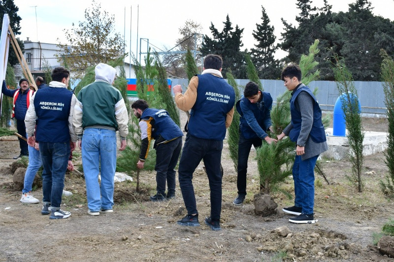 Abşeron rayonunda ağacəkmə aksiyası keçirilib