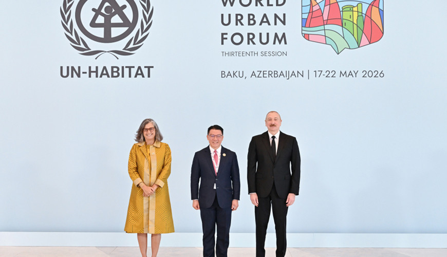 Prezident WUF13-ün açılış mərasimində çıxış edib -