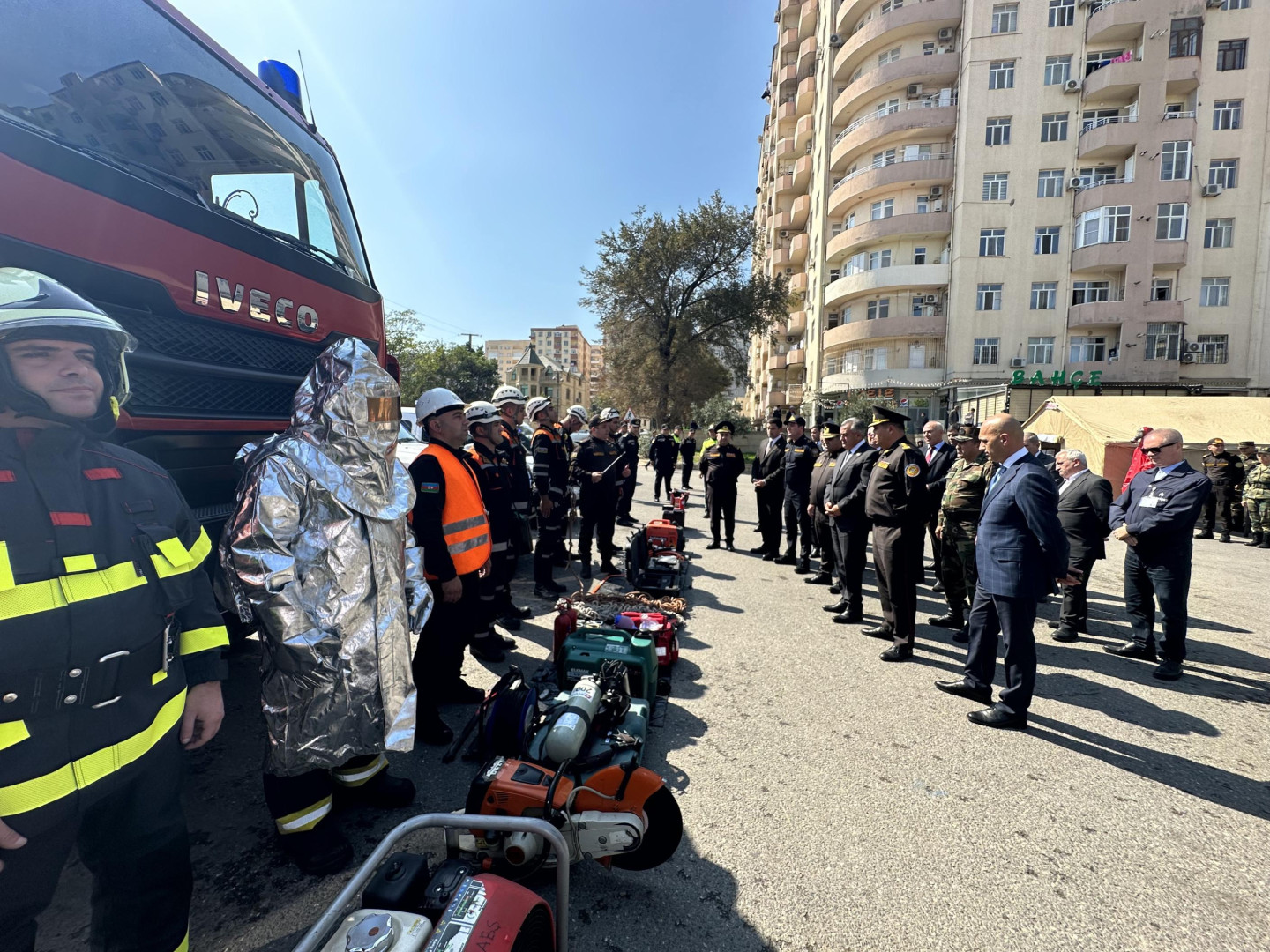 Abşeron rayonunda FHN-in Sumqayıt Regional Mərkəzi tərəfindən nümunəvi mülki müdafiə məşqi təşkil edilib