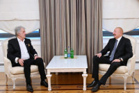 İlham Əliyev Yuşenko ilə görüşdü