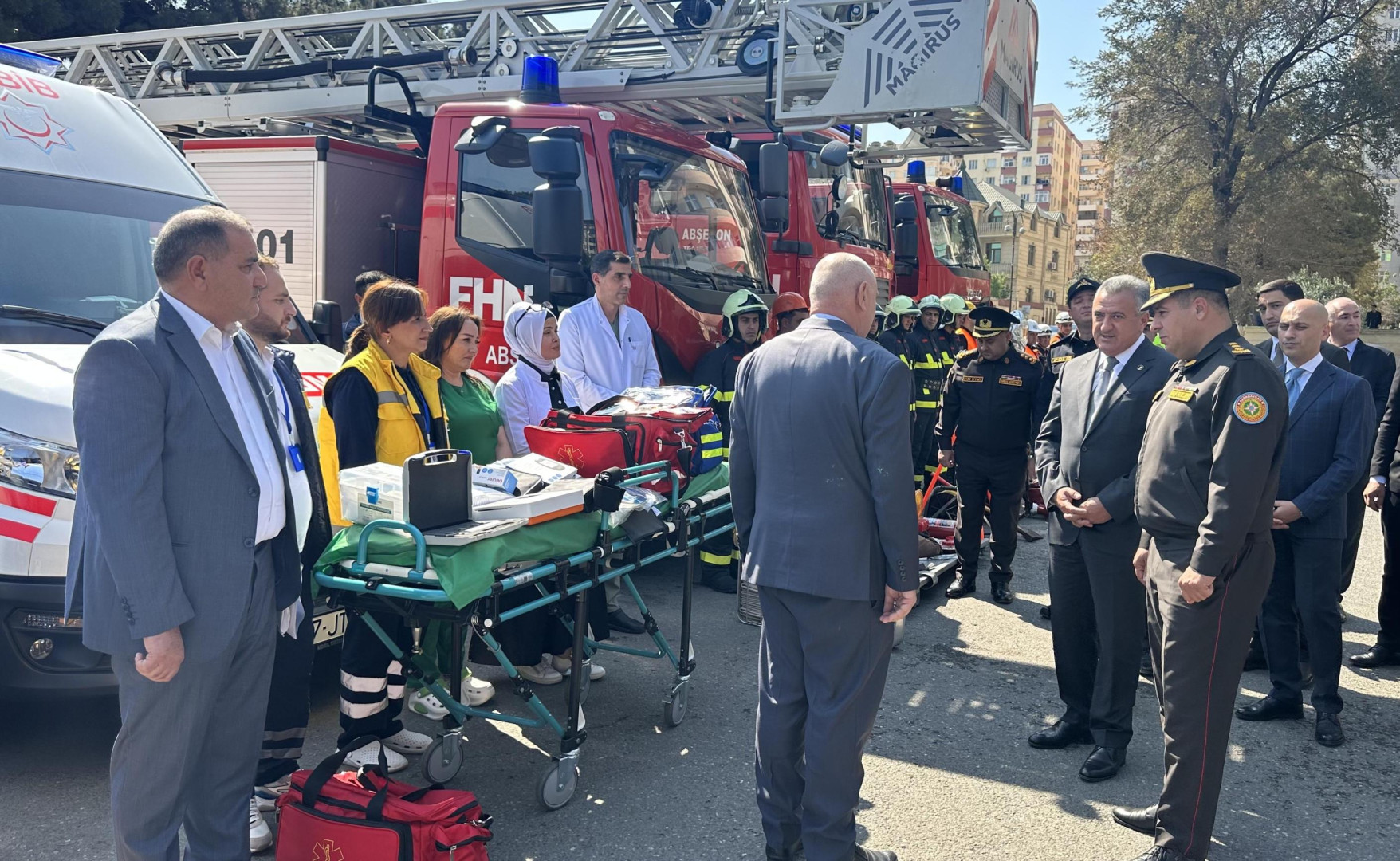 Abşeron rayonunda FHN-in Sumqayıt Regional Mərkəzi tərəfindən nümunəvi mülki müdafiə məşqi təşkil edilib