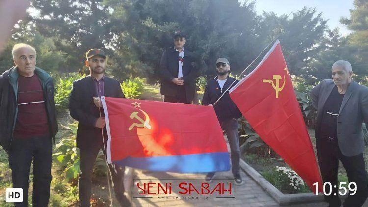 BAKI KÜÇƏLƏRINDƏ SSRİ BAYRAĞI - “Kommunistlər” saxlanıldı + FOTO/ VİDEO