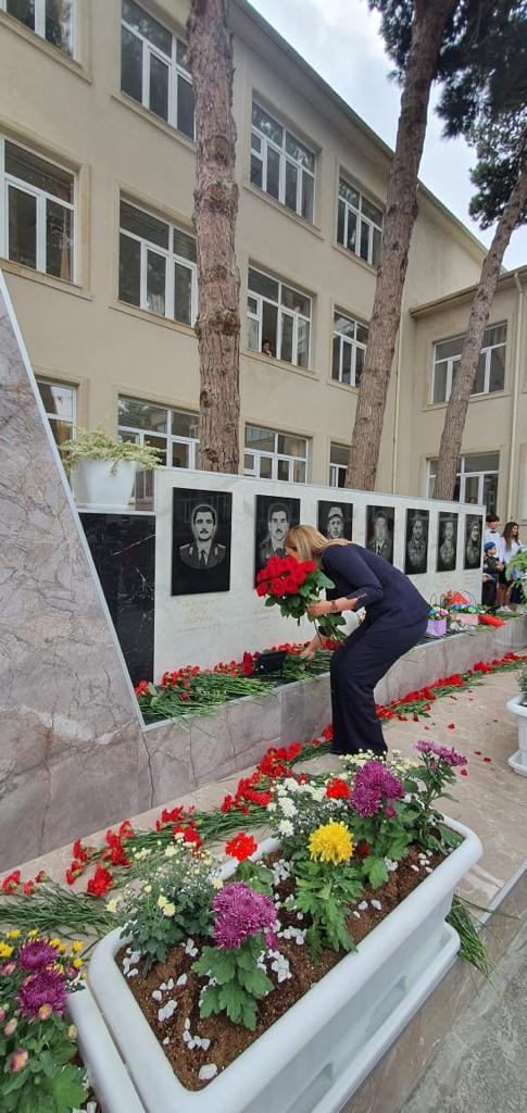 Könül Nurullayeva şəhidlərimizin xatirəsinə ucaldılan abidənin açılışında iştirak edib-