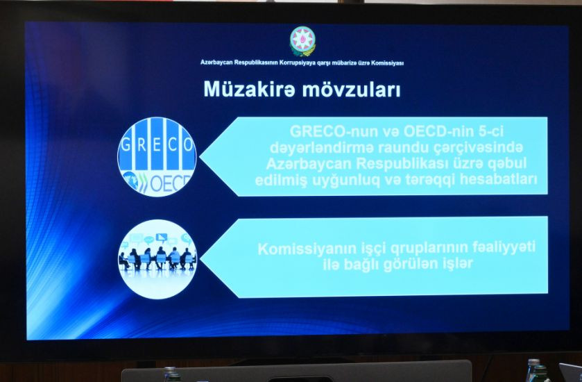 Azərbaycan Respublikasının Korrupsiyaya qarşı mübarizə üzrə Komissiyasının iclası keçirildi