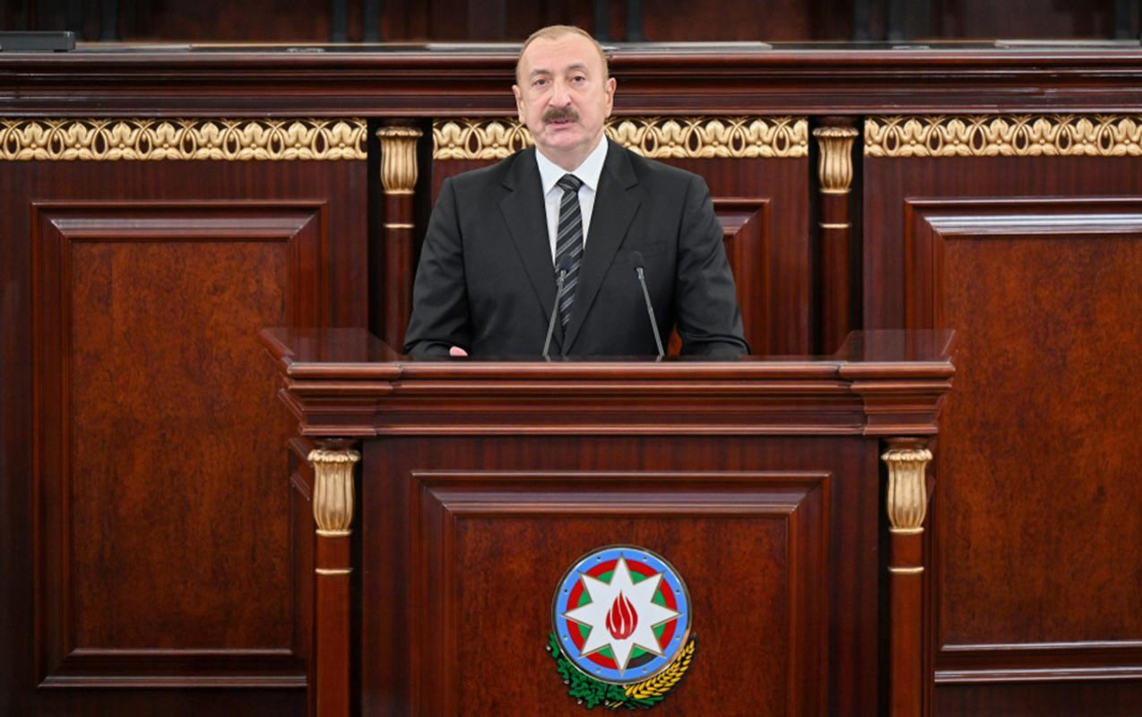 "DİLİMİZİ QORUMASAQ, MİLLİ KİMLİYİMİZ DƏ SARSILA BİLƏR..." - İlham Əliyevin AMEA-dakı çıxışı