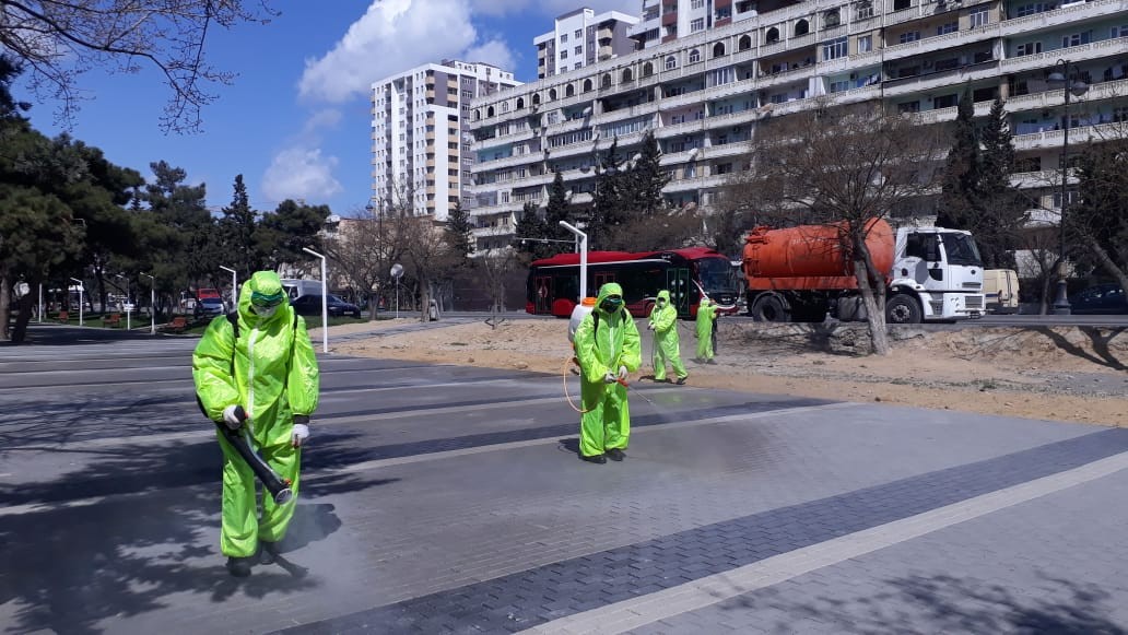 Koronavirus infeksiyasının qarşısının alınması məqsədilə Nizami rayonunda profilaktik tədbirlər davam edir