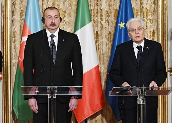 Əliyev və Mattarella mətbuata bəyanatla çıxış etdilər