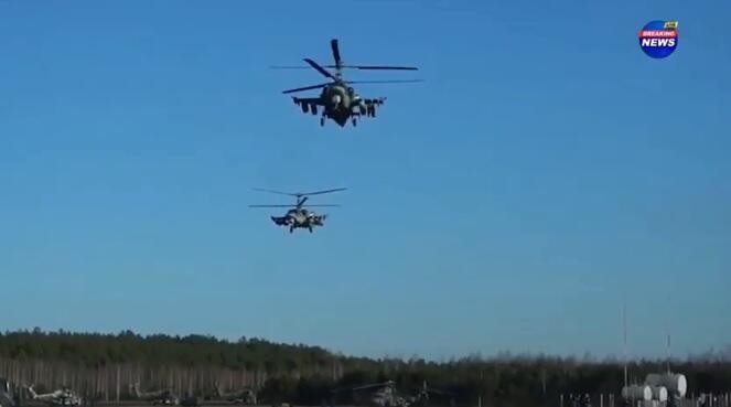 Rus Ka-52-lərin hücumu – Video