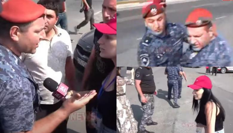 Erməni polis jurnalisti vurdu – İşdən qovuldu + VİDEO
