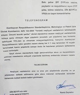 Generaldan plyonka göstərişi: Sürücüləri incitməyin - Foto