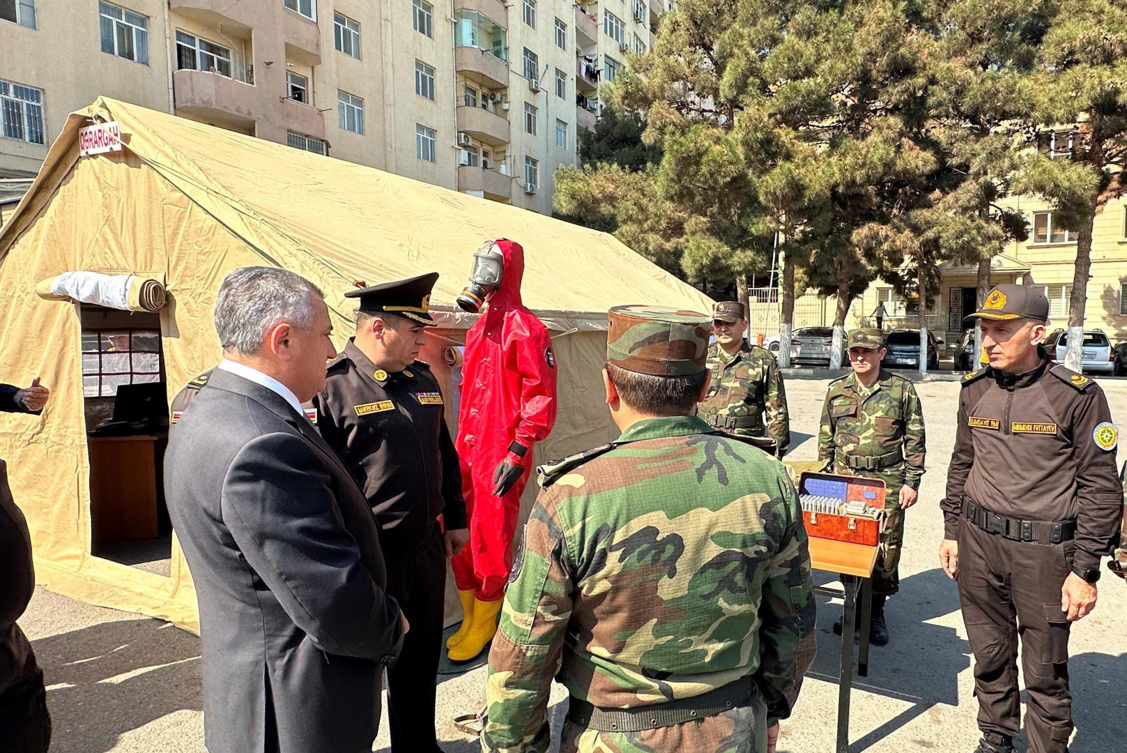 Abşeron rayonunda FHN-in Sumqayıt Regional Mərkəzi tərəfindən nümunəvi mülki müdafiə məşqi təşkil edilib