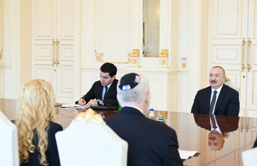 Prezident İlham Əliyev ABŞ-ın Əsas Amerika Yəhudi Təşkilatlarının Prezidentləri Konfransının nümayəndə heyətini qəbul edib