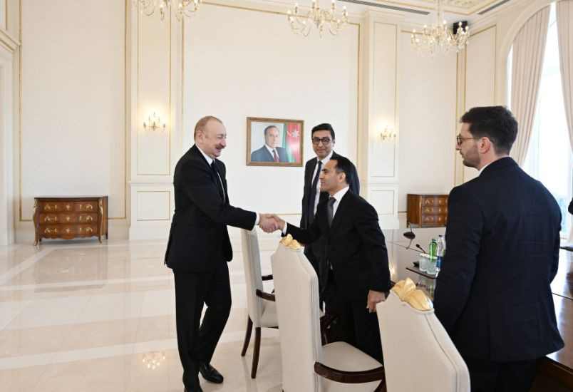 Prezident İlham Əliyev Avropa çempionatında komanda hesabında çempion olan güləşçiləri qəbul edib -