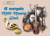 Milli Kitabxanada “18 sentyabr – Milli Musiqi Günü” adlı virtual və eyniadlı ənənəvi kitab sərgisi istifadəçilərə təqdim olunub