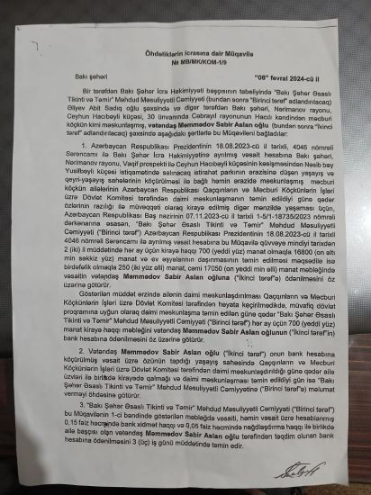 BŞİH “Teleqüllə” rəisinin evini sökdü, indi də kirayə haqqını ödəmir -