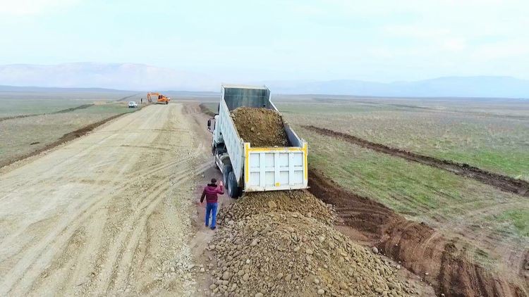 “Keşikçidağ”a gedən yeni avtomobil yolunun inşasına başlanılıb- FOTO