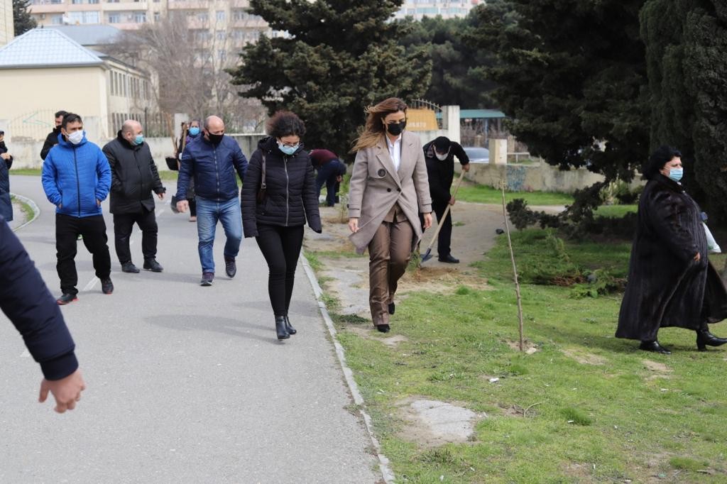 Millət vəkili Könül Nurullayeva “Vətən müharibəsi şəhidlərinin xatirərinə həsr edilmiş ağacəkmə aksiyası” təşkil edib